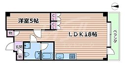 JR大阪環状線 京橋駅 徒歩10分の賃貸マンション 7階1LDKの間取り