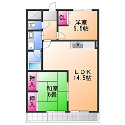 フォンテーヌ和泉 2LDKの間取図画像