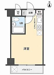 エレガンス東高円寺 ワンルームの間取図画像