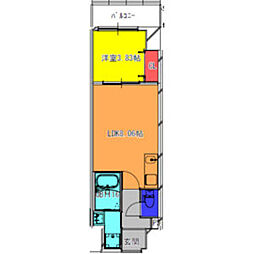 FREEDOM residence堺寺地町 1LDKの間取図画像