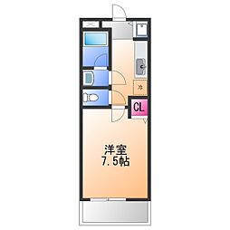 シュライク2000 1Kの間取図画像