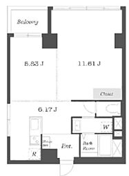 PIPE 1LDKの間取図画像