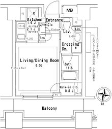 パークアクシス御茶ノ水ステージ 3階ワンルームの間取り