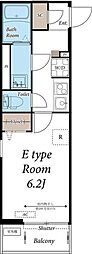 SPハウス相模大野 1Kの間取図画像