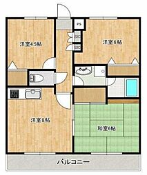 サンパレス・沙羅 3DKの間取図画像
