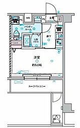市川市本行徳マンション 1Kの間取図画像
