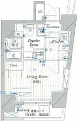 VELLSTAGE大山 1Kの間取図画像