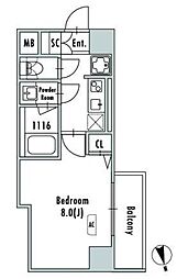 GRANPASEO押上八広 1Kの間取図画像