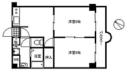 プレール東武練馬 2DKの間取図画像