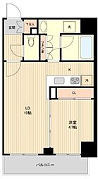 ザ・パーククロス広尾 9階1LDKの間取り
