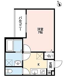 グランプルーヴ東大宮 1Kの間取図画像