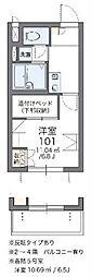 レオパレスルフナ 1Kの間取図画像