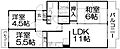 コーポラスK&T3階8.3万円