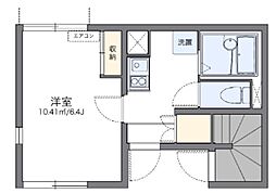 レオネクストアルカディア2 1Kの間取図画像
