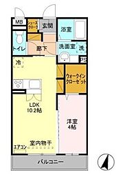 アリエッタ 1LDKの間取図画像