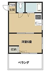ヴィヴレ中里 1LDKの間取図画像