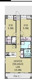 Villa Verde 2LDKの間取図画像