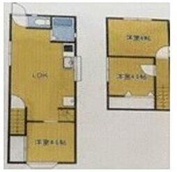 上広谷店舗付住宅 2階3LDKの間取り