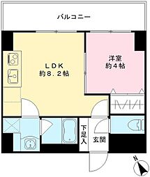 LUVIAS堺 1LDKの間取図画像