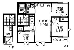 ココル 3LDKの間取図画像