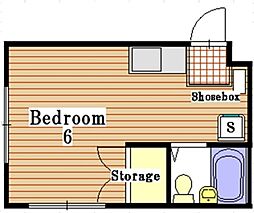 アートハイム南池袋 1階ワンルームの間取り