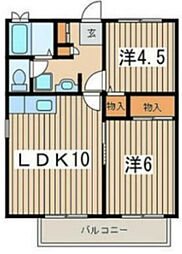 ファインビューA 2LDKの間取図画像
