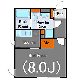 S-FORT駒沢大学 1Kの間取図画像