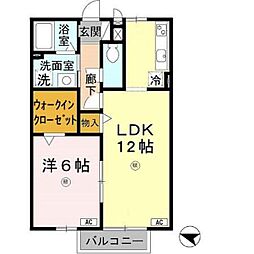 JR紀勢本線 黒江駅 徒歩34分の賃貸アパート 1階1LDKの間取り
