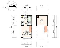 ラフォーレ中板橋 ワンルームの間取図画像