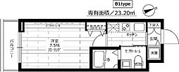 STAGEFIRST戸越銀座 1Kの間取図画像