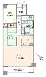 アルス北柏 2LDKの間取図画像