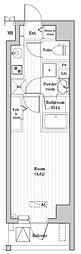 木場ステーションレジデンス 1Kの間取図画像
