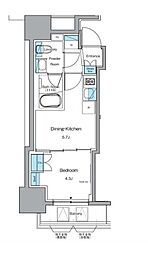 ルフォンプログレ秋葉原イースト 11階1DKの間取り