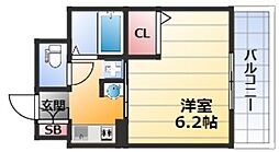 エステムコート新大阪6エキスプレイス 1Kの間取図画像