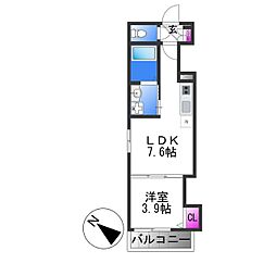 近鉄大阪線 弥刀駅 徒歩3分の賃貸アパート 1階1DKの間取り
