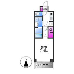 S-RESIDENCE高井田Central 1Kの間取図画像