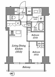 ACPResidence錦糸町 2LDKの間取図画像