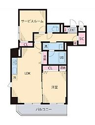 シャルマン三鷹 1SLDKの間取図画像