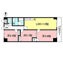 メゾンドシャングリラ 3LDKの間取図画像