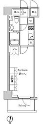 スペーシア住吉 1Kの間取図画像