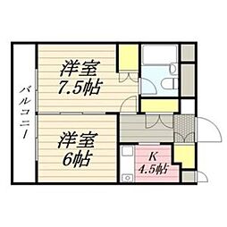 メゾン・ド・セリーズ 2Kの間取図画像