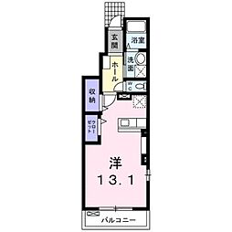 フィオーレA ワンルームの間取図画像