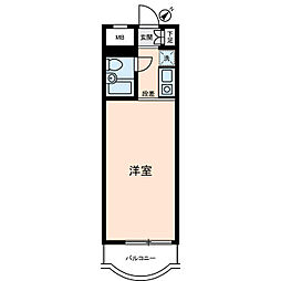ハイネスベルグレイス川崎 ワンルームの間取図画像