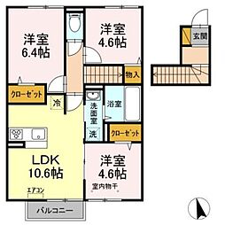 カスターニャ I棟 2階3LDKの間取り