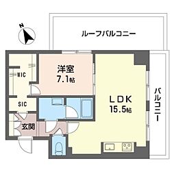 ペールクレスト上麻生 1LDKの間取図画像