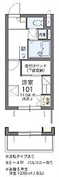 レオパレスハーナ 1Kの間取図画像