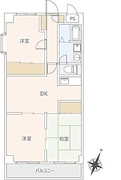 第5千代田マンション 3DKの間取図画像