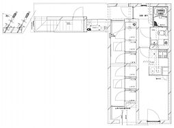 the GINZA east 1階1Kの間取り