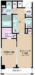 DUOSTAGE本所吾妻橋 1DKの間取図画像