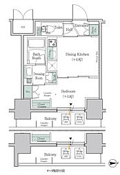 ワンルーフレジデンス板橋大山 903 9階1DKの間取り
